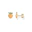 PAVOI 14K Gold Plated 925 Sterling Silver Posts Enamel Flatback Stud Earrings for Women - Colored Chili Pepper Strawberry Cherry Emoji Screwback Earrings - Dainty Helix Cartilage Piercing Jewelry