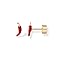 14K Gold Plated 925 Sterling Silver Posts Enamel Flatback Stud Earrings for Women - Colored Chili Pepper Strawberry Cherry Emoji Screwback Earrings - Dainty Helix Cartilage Piercing Jewelry