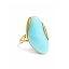 Mchic Colorful Chunky Statement Ring for Women: Boho Large Oval Acrylic Finger Ring Stainless Steel Adjustable Beach Summer Y2K Handmade Jewelry Gift for Women