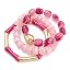 Elegance 11 designs Chunky Beaded Bangle Bracelets for Women Resin Stretchy Bracelet Stack Set Boho Jewelry